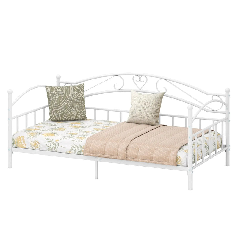 Twin Size Metal Daybed Frame with Headboard for Bedroom by DirectDeals