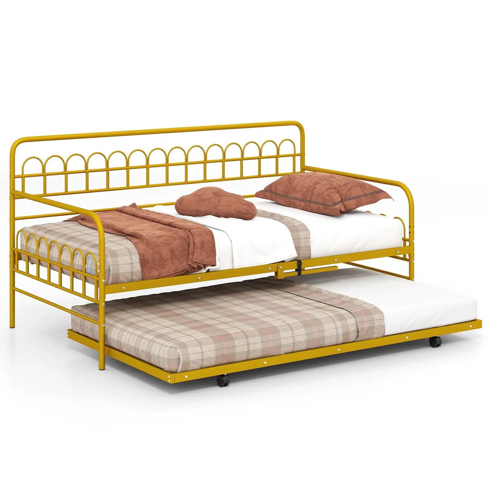 Twin Daybed with Curved Backrest and Armrests by DirectDeals