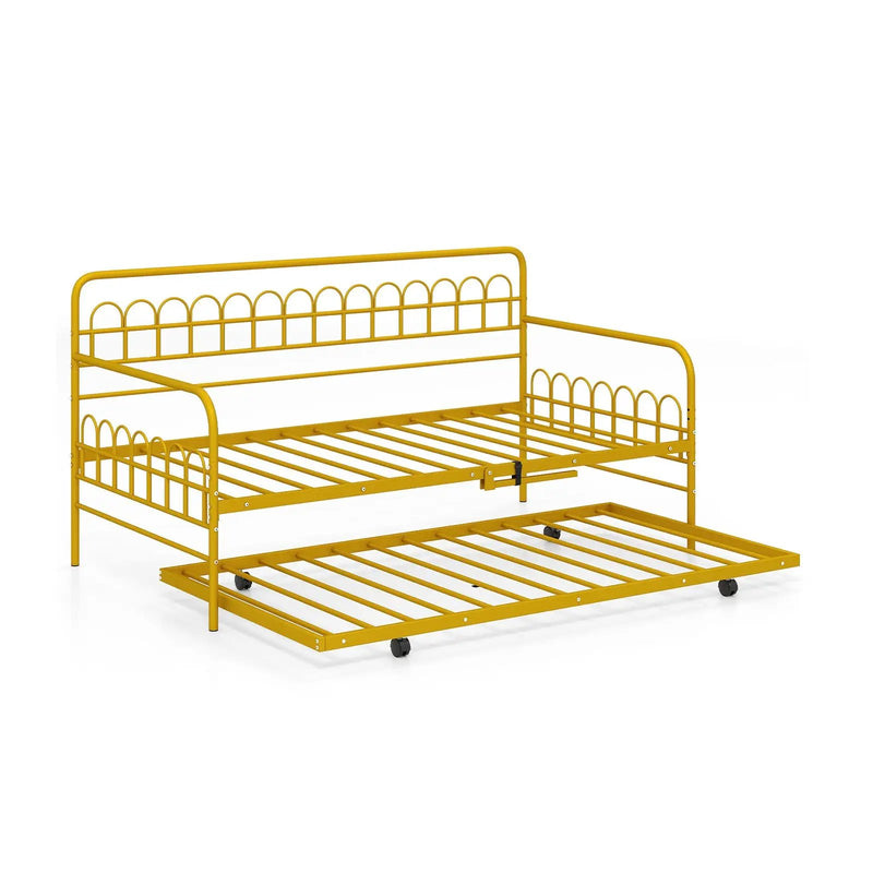 Twin Daybed with Curved Backrest and Armrests by DirectDeals