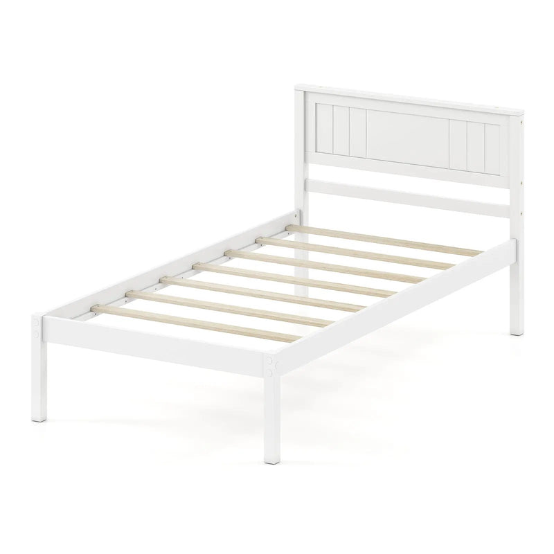 Twin/Full/Queen Size Sturdy Wooden Bed Frame with Headboard and Slat Support by DirectDeals