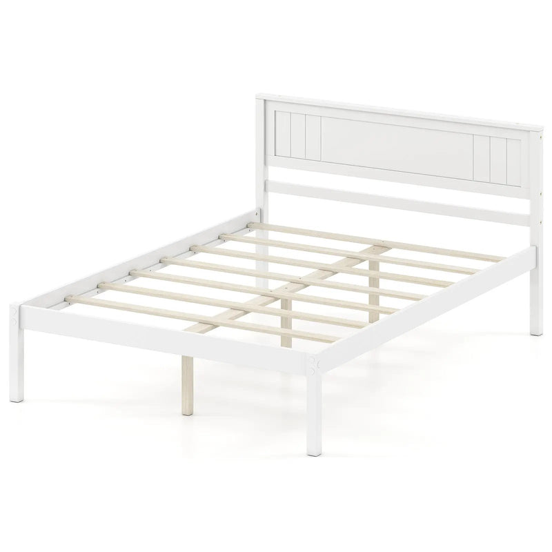 Twin/Full/Queen Size Sturdy Wooden Bed Frame with Headboard and Slat Support by DirectDeals