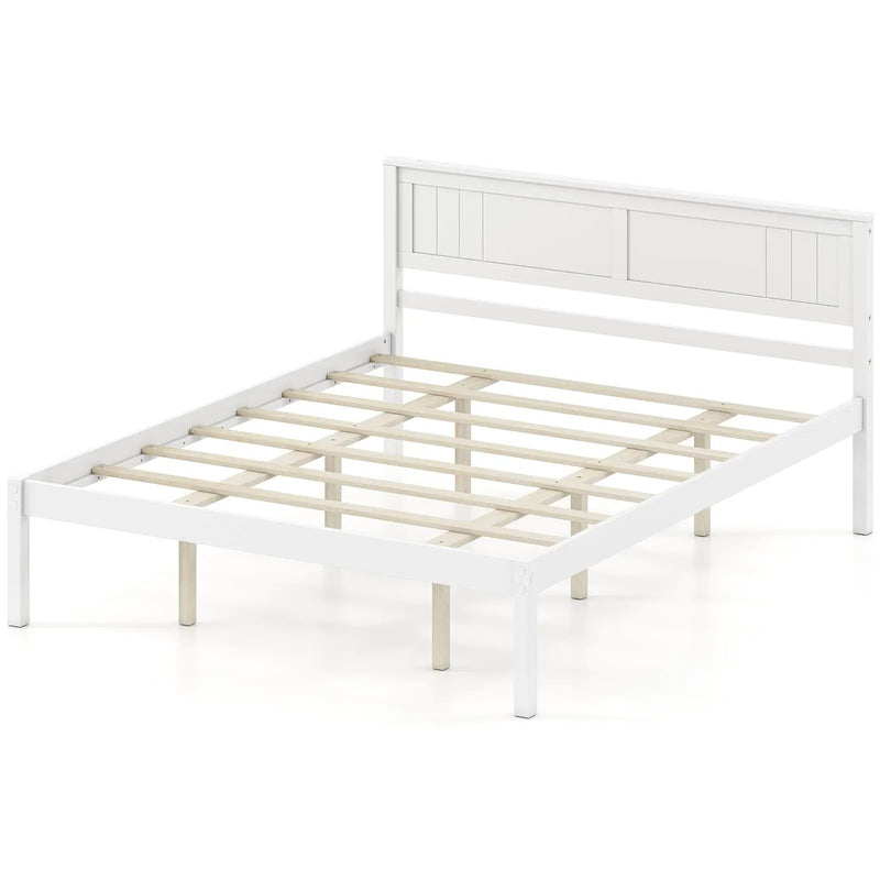 Twin/Full/Queen Size Sturdy Wooden Bed Frame with Headboard and Slat Support by DirectDeals