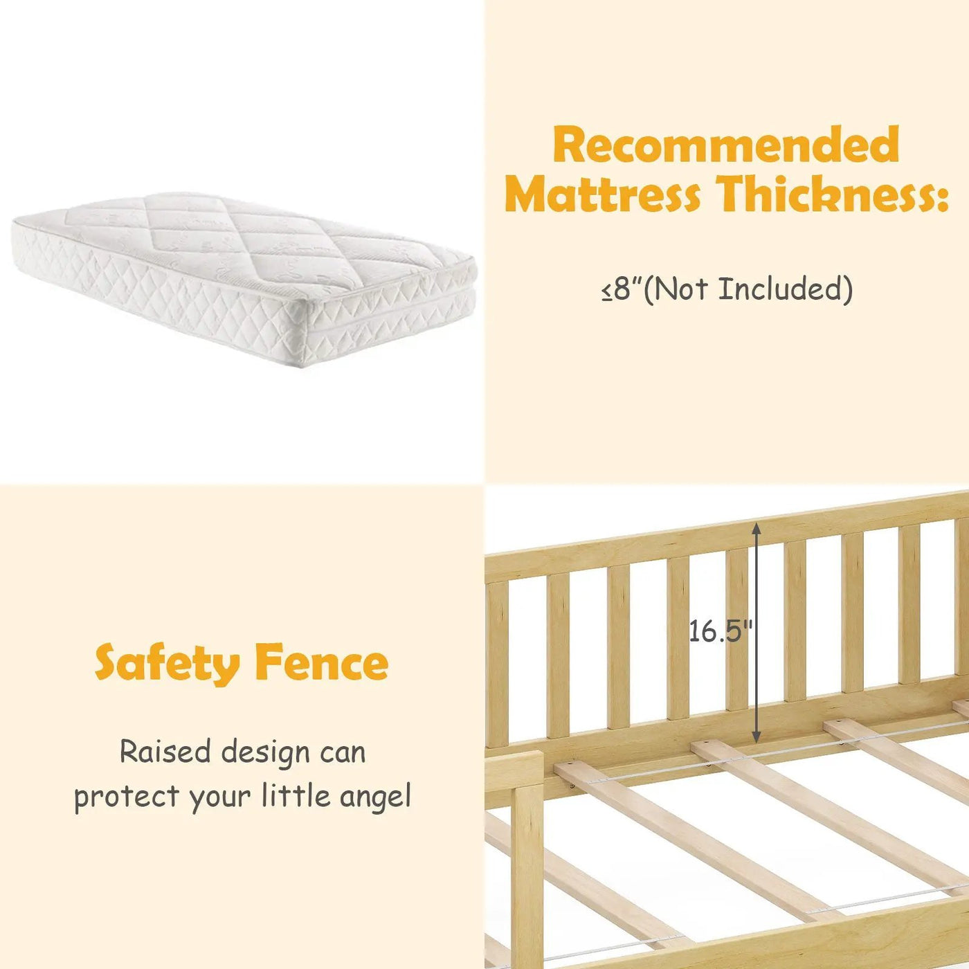 Twin House Bed with 2 Storage Drawers and Roof & Fence Rails by DirectDeals