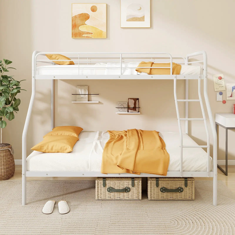 Twin Over Full Bunk Bed with Ladder and Full-length Guardrails by DirectDeals
