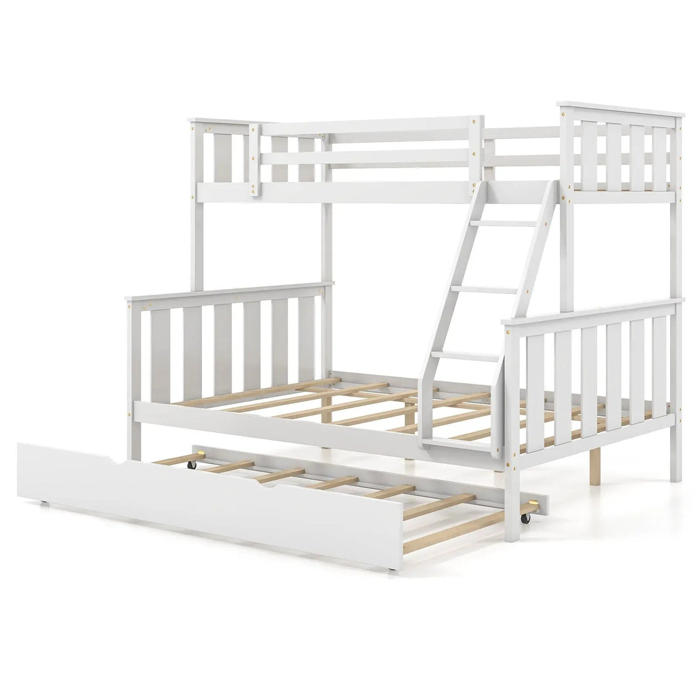 3-in-1 Twin Over Full Bunk Bed with Trundle and Ladder by DirectDeals