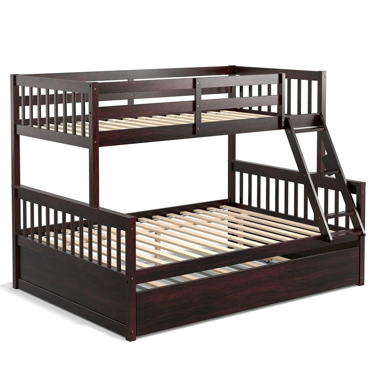 Twin Over Full Convertible Bunk Bed with Twin Trundle by DirectDeals