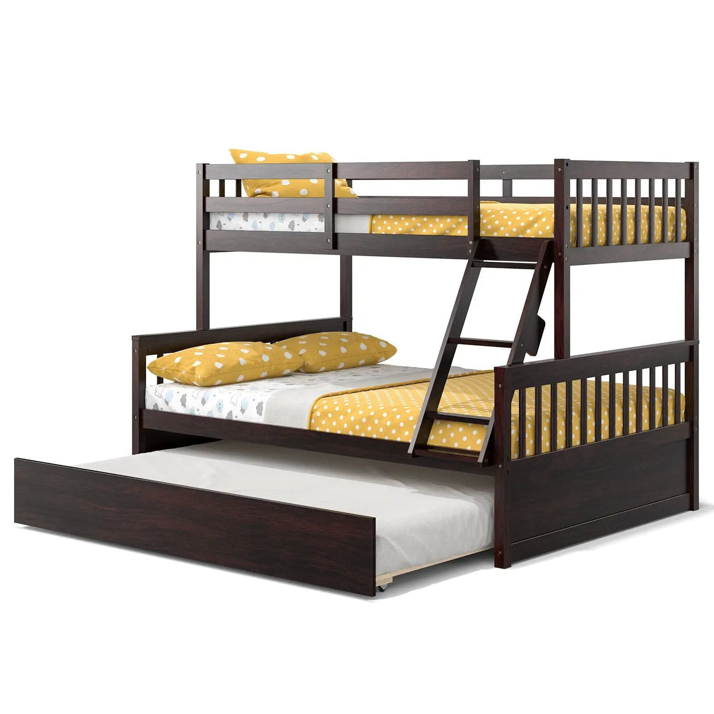 Twin Over Full Convertible Bunk Bed with Twin Trundle by DirectDeals