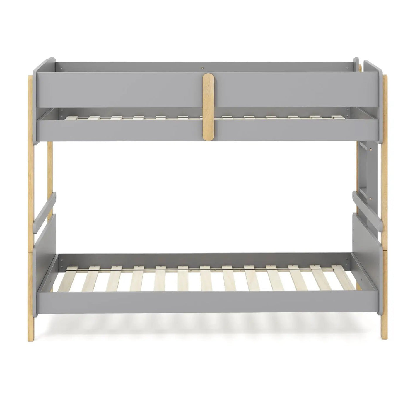 Twin Over Twin Bunk Bed with Convertible Design and Ladder by DirectDeals