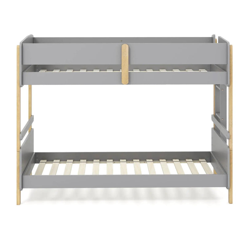 Twin Over Twin Bunk Bed with Convertible Design and Ladder by DirectDeals