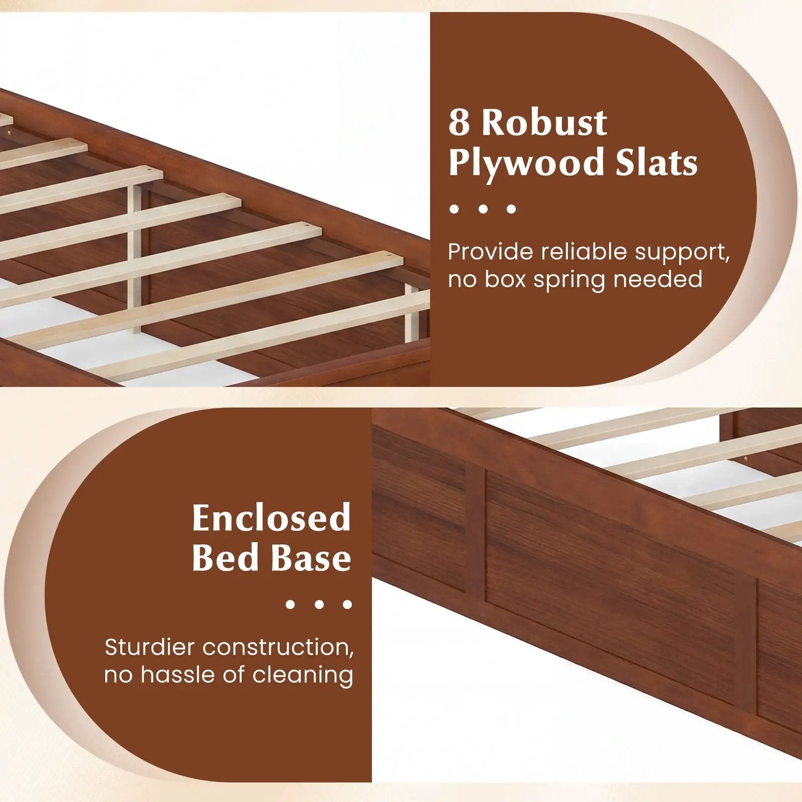 Twin Size Bed Frame with Storage Drawers and Headboard by DirectDeals