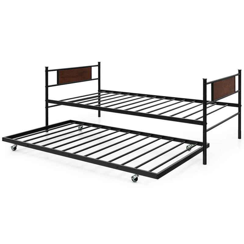 Twin Size 2-In-1 Daybed Frame with Pullout Trundle by DirectDeals