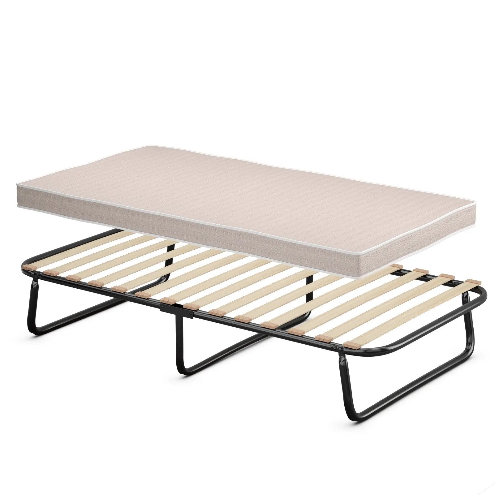 Twin Size Folding Guest Bed with Memory Foam Mattress Made in Italy by DirectDeals