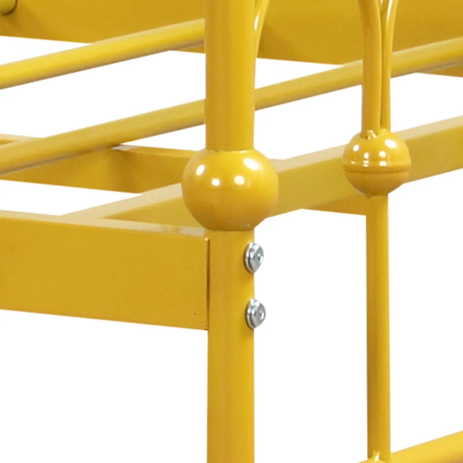 Twin Size Golden Metal Daybed with Trundle and Lockable Wheels-Twin Size by DirectDeals
