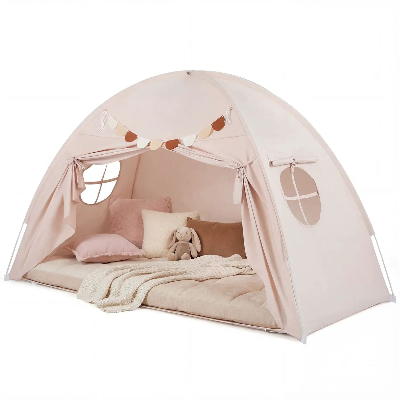 Twin Size Indoor Canopy Tent for Kids with 2 Window and Suits 3+ by DirectDeals