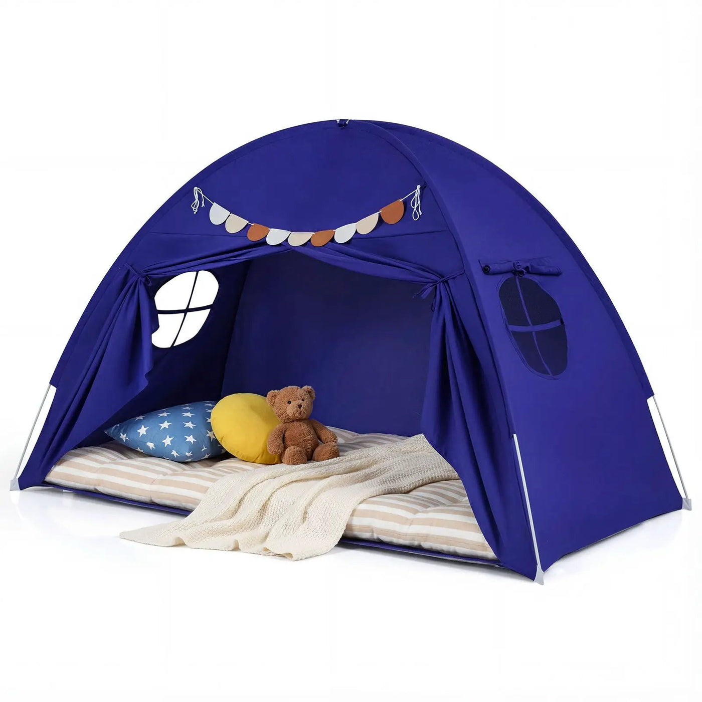 Twin Size Indoor Canopy Tent for Kids with 2 Window and Suits 3+ by DirectDeals