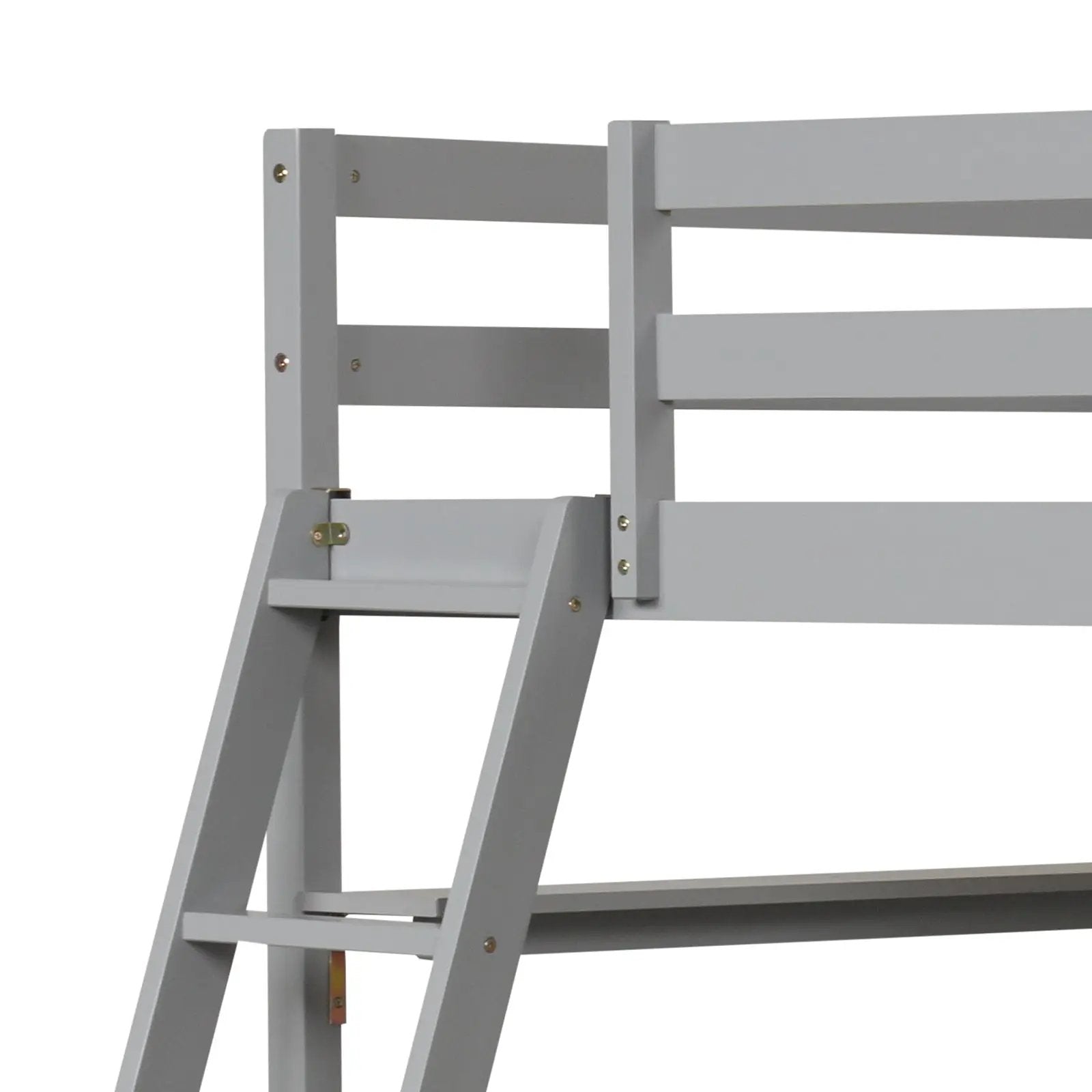 Twin Size Loft Bed with Desk and Bookshelves for Kids and Teens by DirectDeals