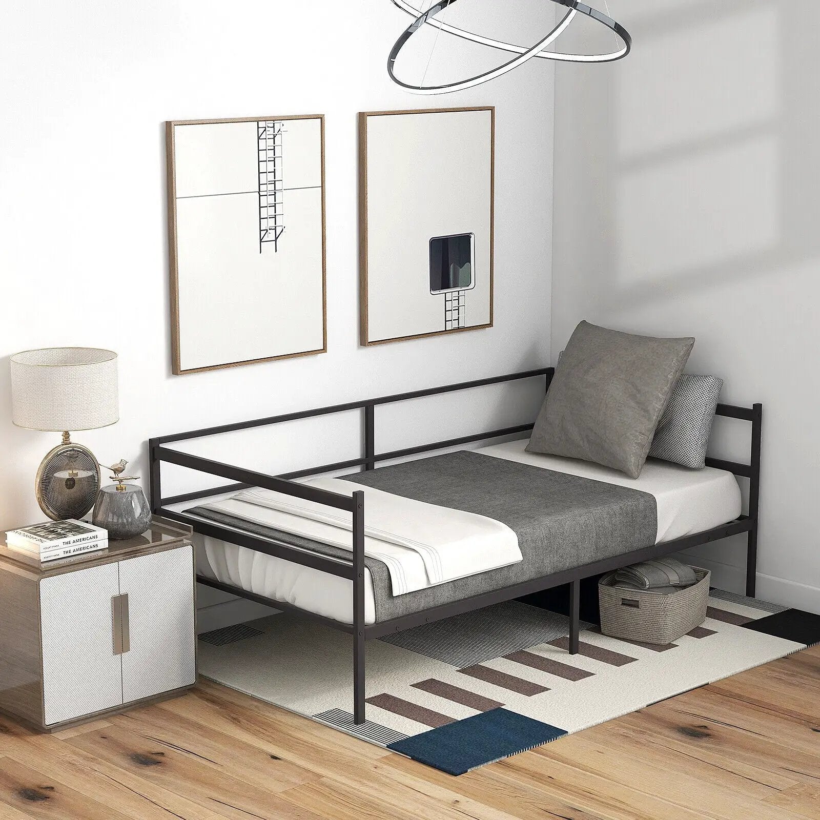 Twin Size Metal Daybed Frame for Living Room Bedroom by DirectDeals