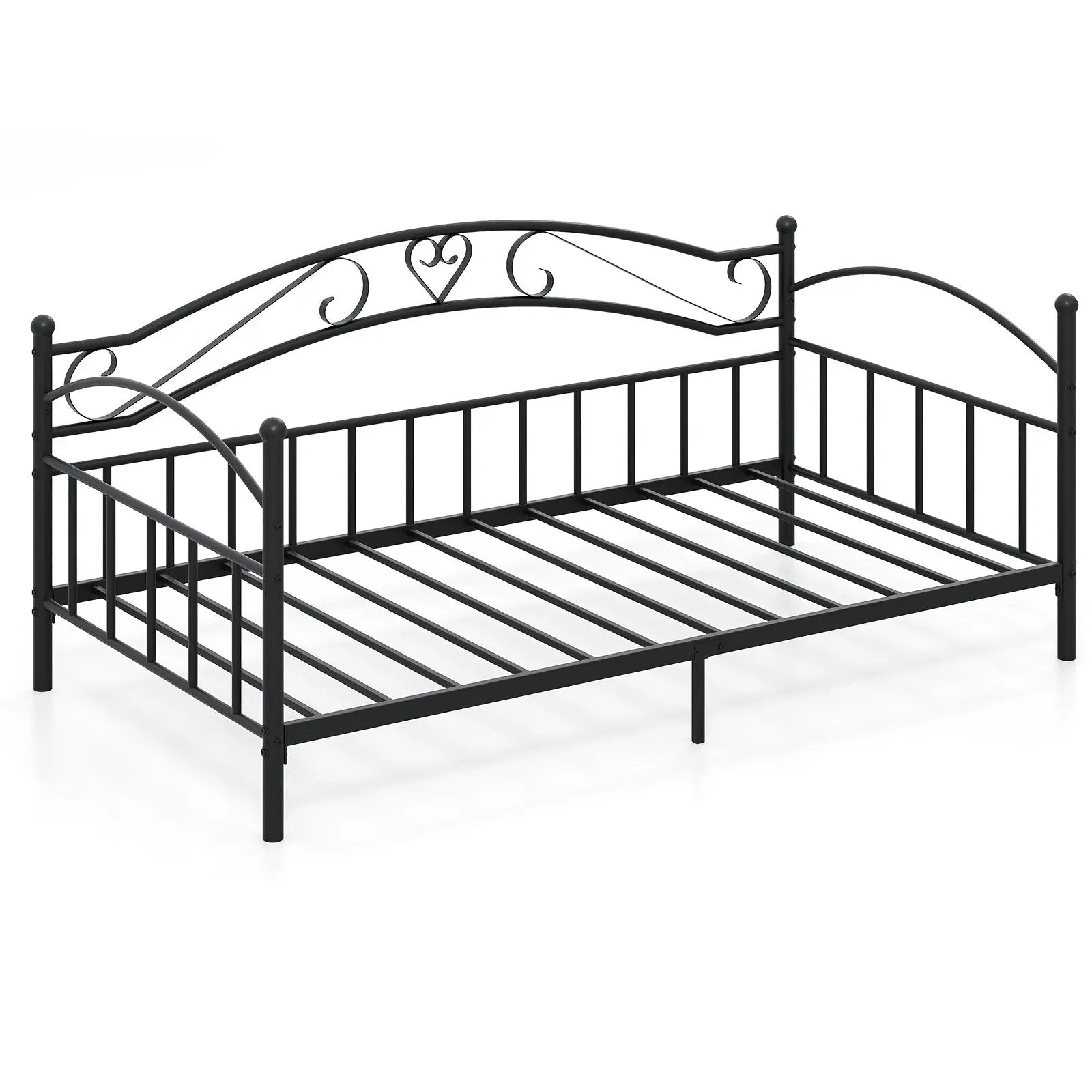 Twin Size Metal Daybed Frame with Headboard for Bedroom by DirectDeals
