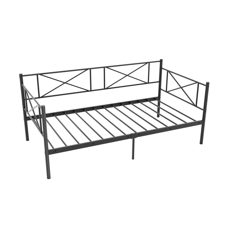 Twin Size Platform Bed with Heavy-duty Metal Slat Support by DirectDeals