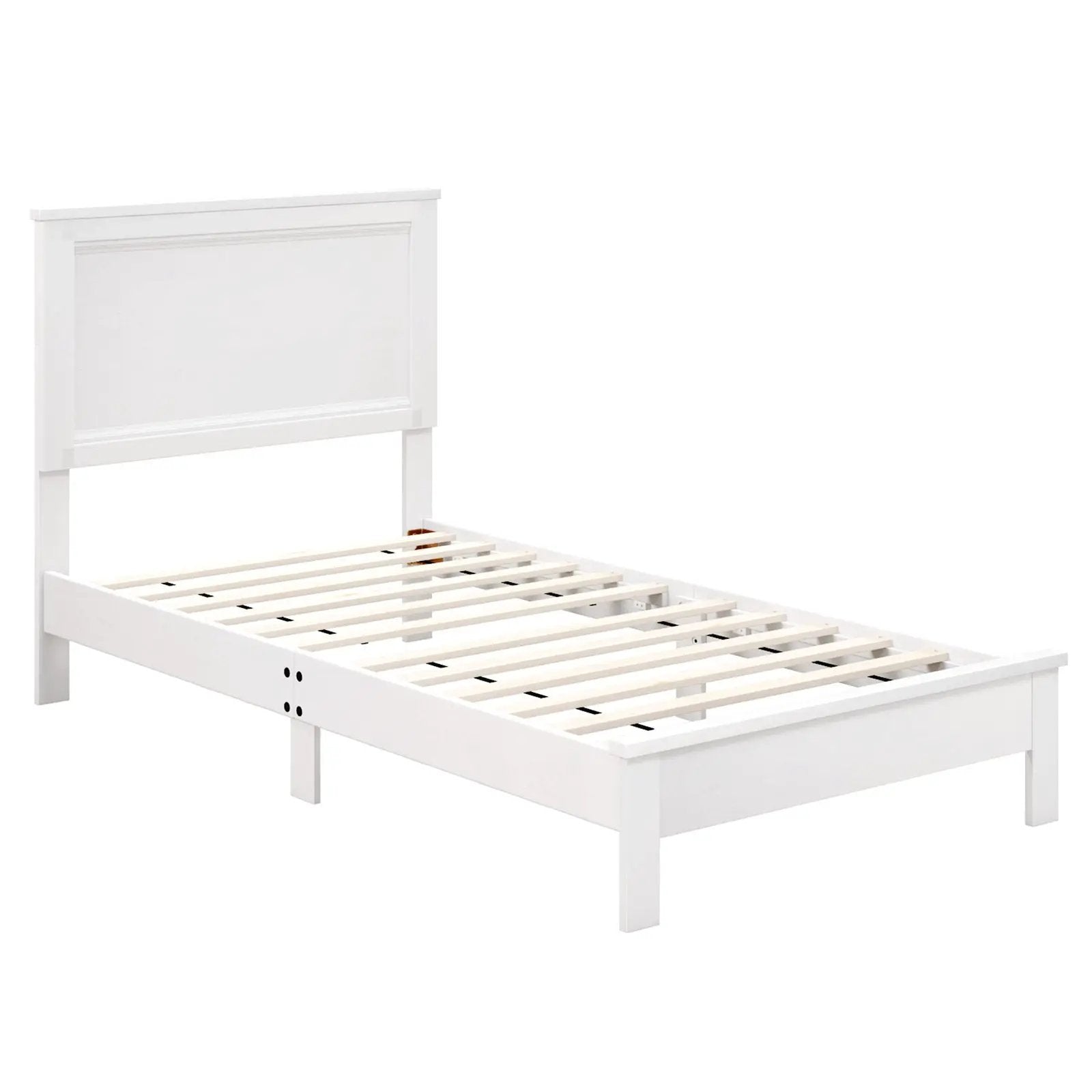 Twin Size Wooden Bed Frame with Headboard and Slat Support by DirectDeals