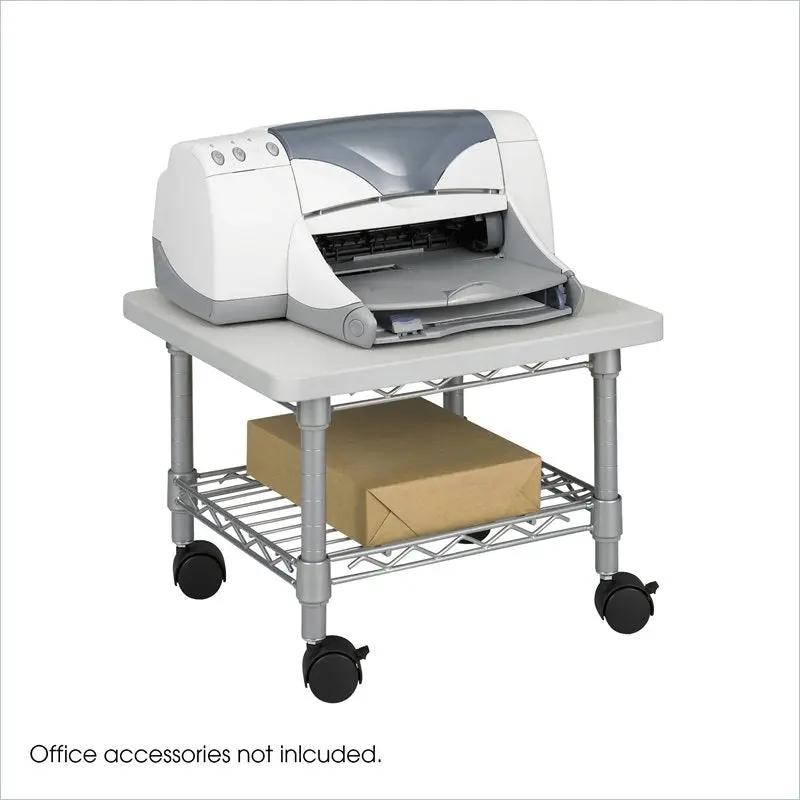 Under Desk Printer Stand Cart with Paper Shelf and Locking Casters by HomePacific