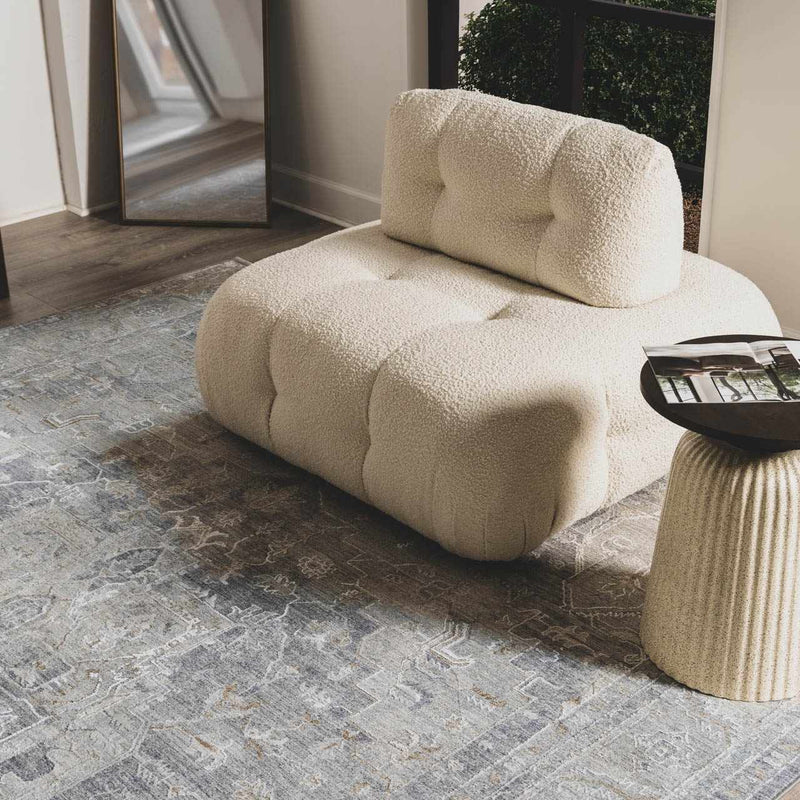 Ulubey Distressed Gray Thick Luxe Area Rug by Boutique Rugs