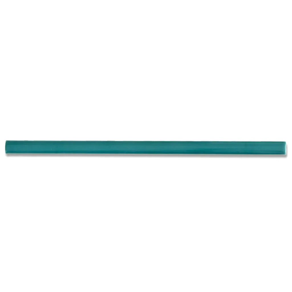 Turquoise Blue 0.6x12 Glossy Porcelain Bullnose Tile Trim (10 pack, 0.5 sq ft/case) by Apollo Tile