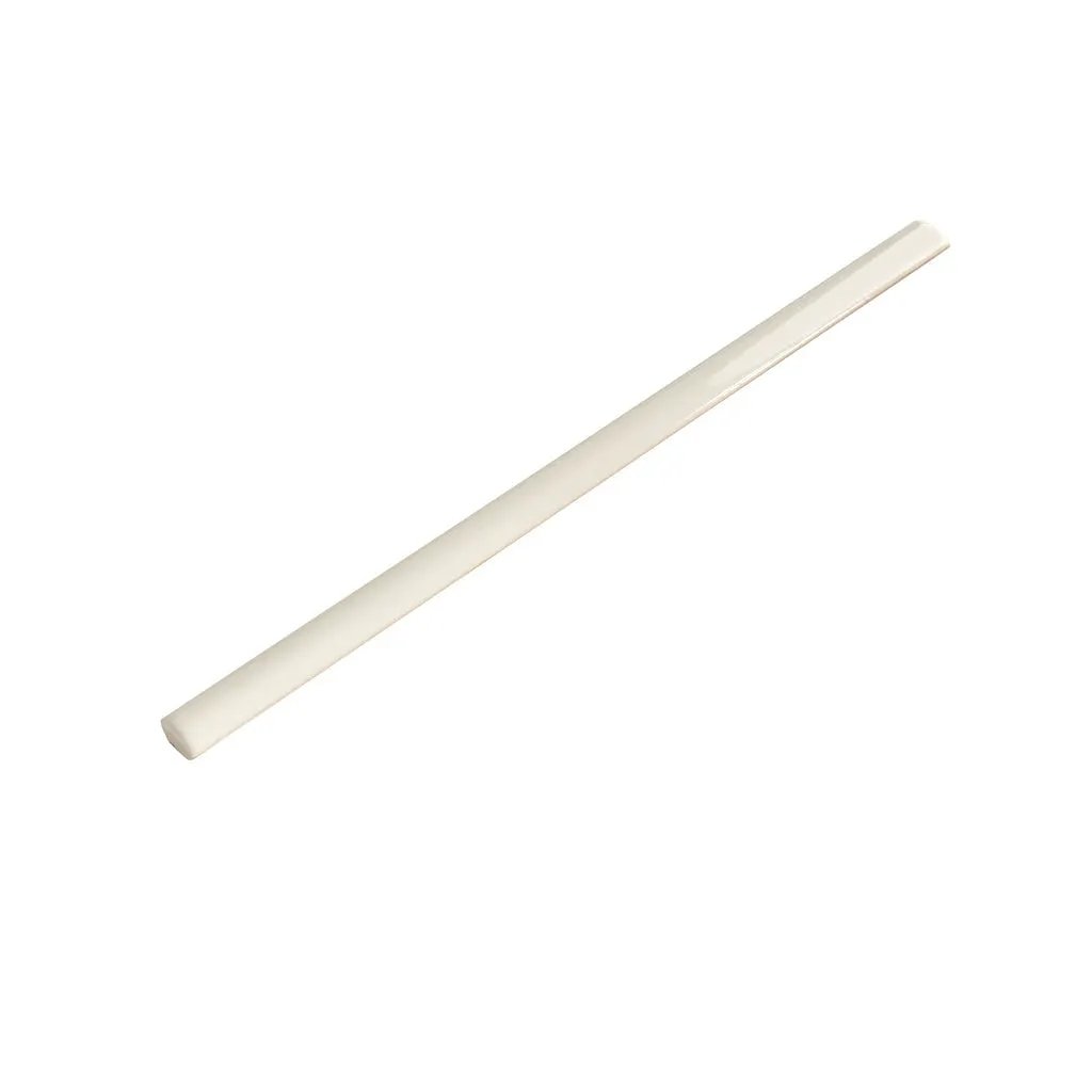 Pearl White 0.6x12 Glossy Porcelain Bullnose Tile Trim (10 pack, 0.5 sq ft/case) by Apollo Tile