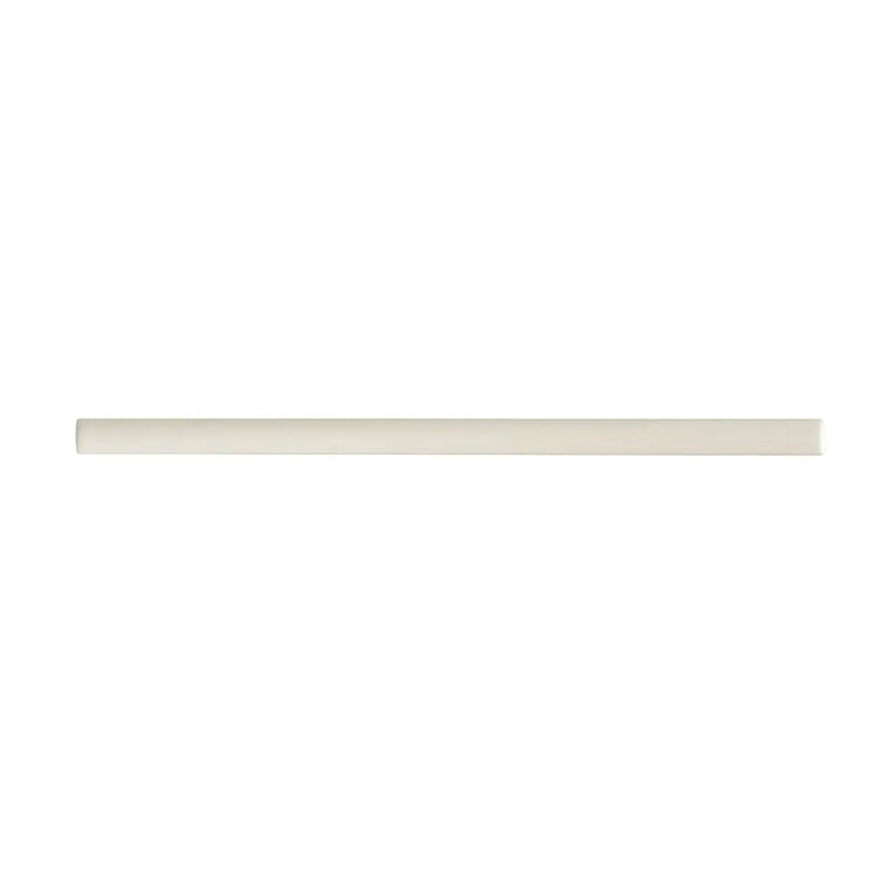 Pearl White 0.6x12 Glossy Porcelain Bullnose Tile Trim (10 pack, 0.5 sq ft/case) by Apollo Tile