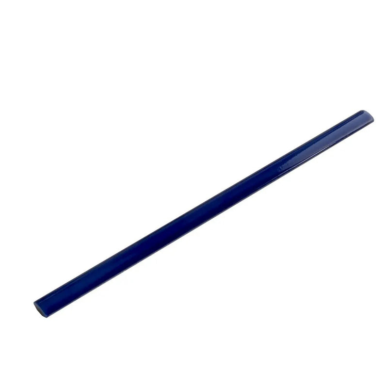 Royal Blue 0.6x12 Glossy Porcelain Bullnose Tile Trim (10 pack, 0.5 sq ft/case) by Apollo Tile