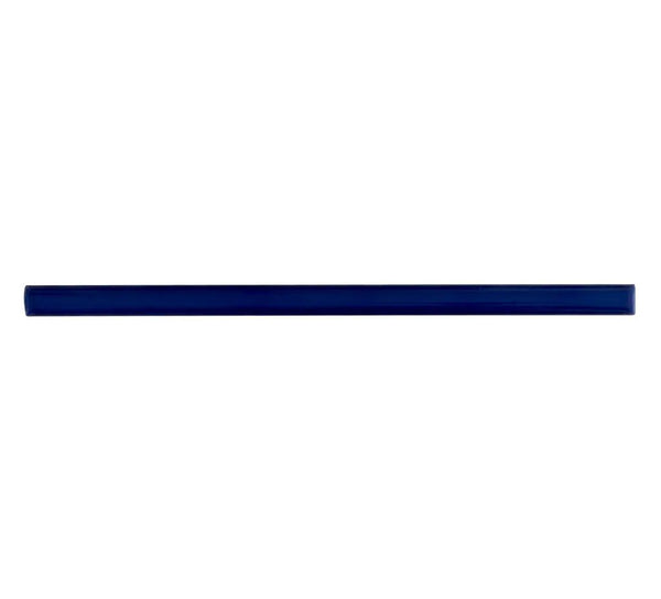 Royal Blue 0.6x12 Glossy Porcelain Bullnose Tile Trim (10 pack, 0.5 sq ft/case)