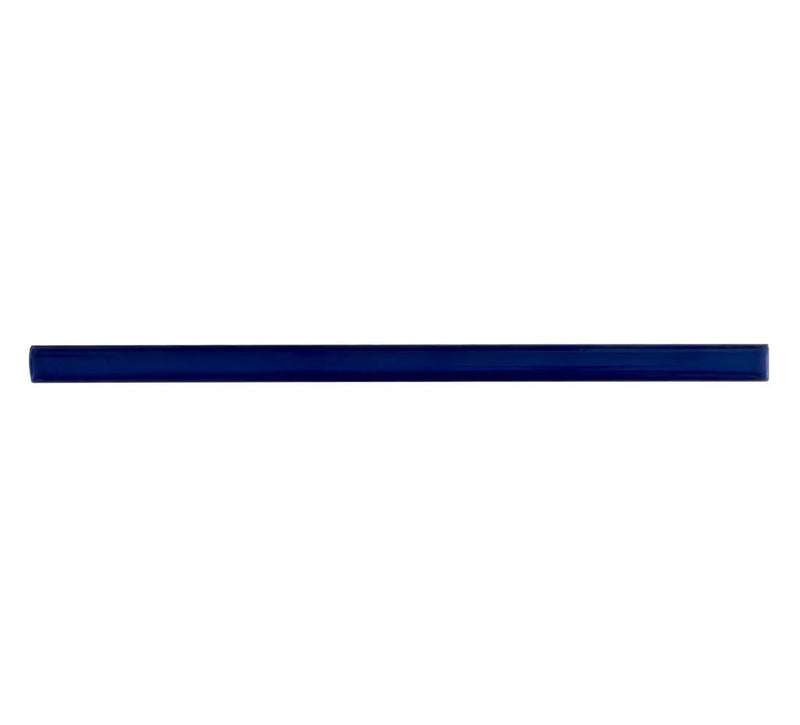 Royal Blue 0.6x12 Glossy Porcelain Bullnose Tile Trim (10 pack, 0.5 sq ft/case) by Apollo Tile