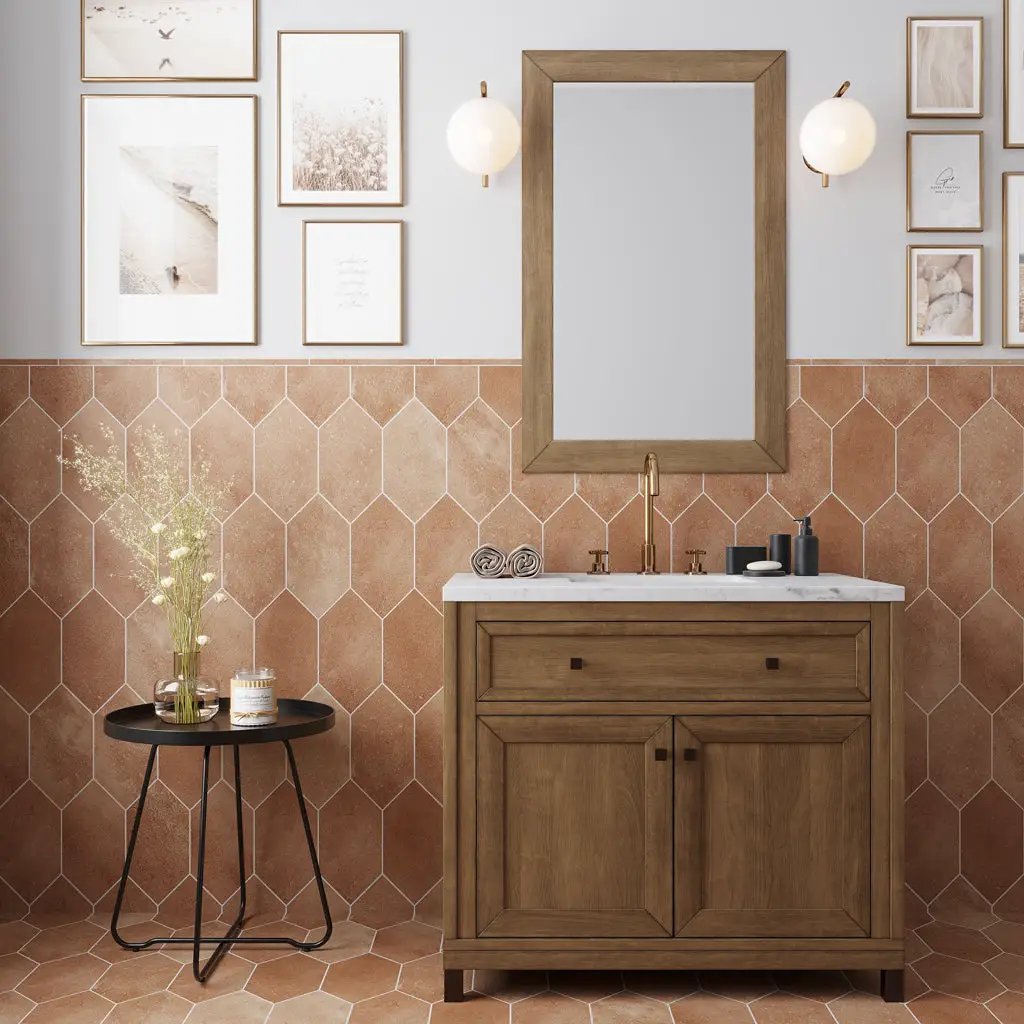 Terracotta 0.6x12 Matte Porcelain Bullnose Tile Trim (10 pack, 0.5 sq ft/case) by Apollo Tile