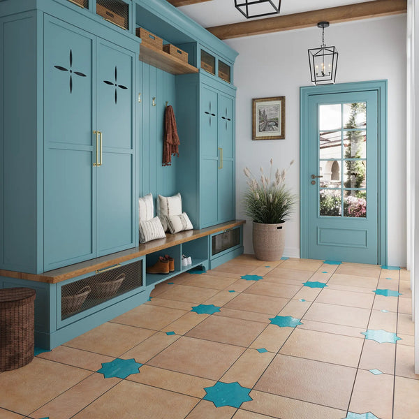 Turquoise Blue 2x2 Glossy Square Porcelain Tile (50 pack, 0.86 sq ft/case)
