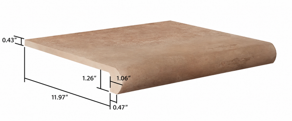 Terracotta 13x18x1.5 Matte Porcelain Large Format Tile (4 pack, 6.39 sq ft/case), photo 2 of 8