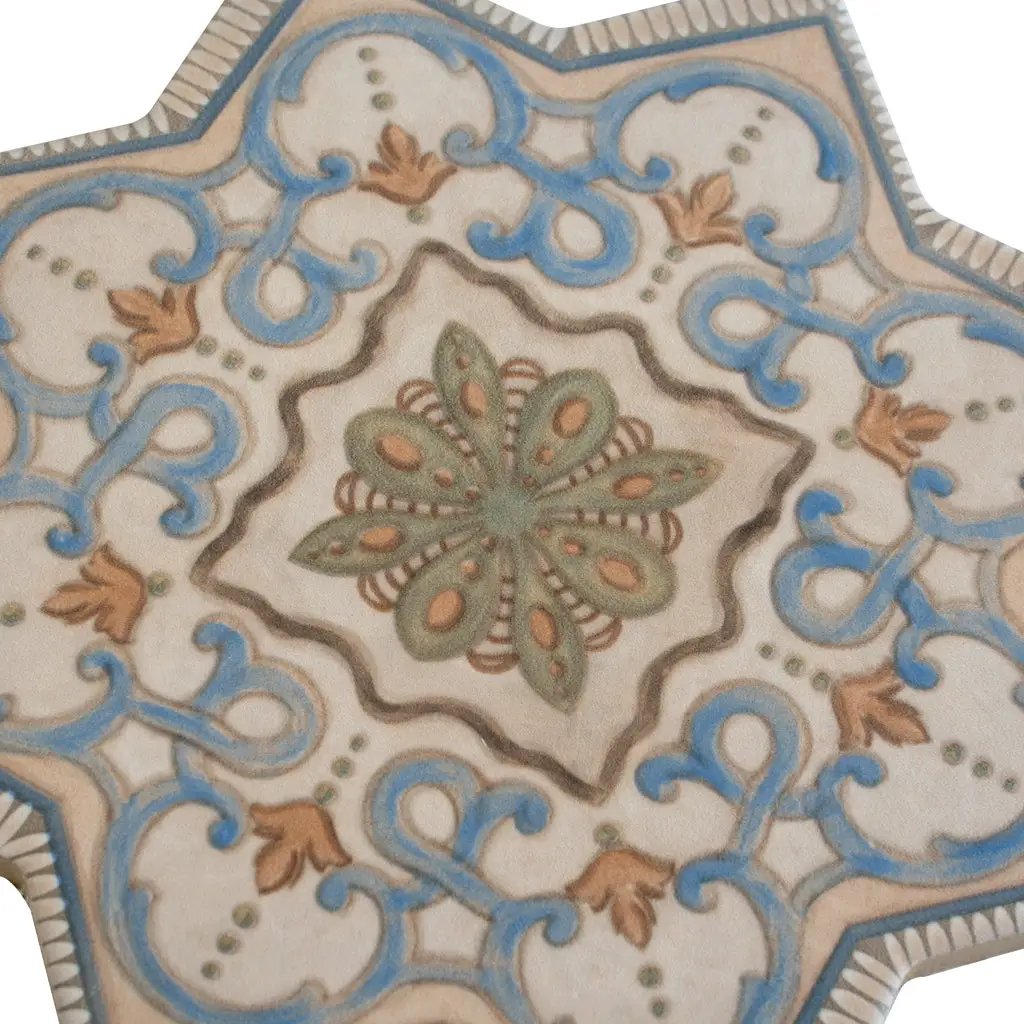 Terracotta Soft Gray-Blue 7x7 Matte Star Porcelain Tile (16 pack, 6.46 sq ft/case) by Apollo Tile