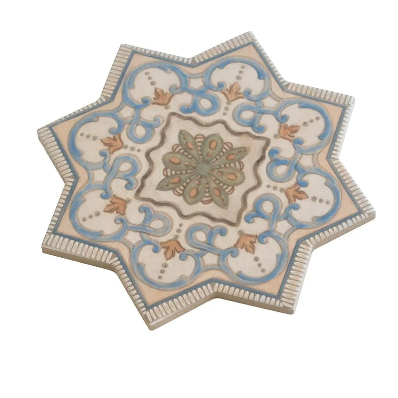 Terracotta Soft Gray-Blue 7x7 Matte Star Porcelain Tile (16 pack, 6.46 sq ft/case) by Apollo Tile
