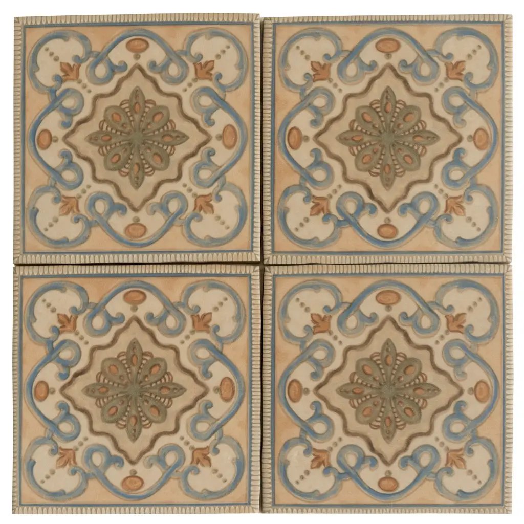 Taupe-blue Terracotta 6x6 Matte Square Porcelain Tile (19 pack, 4.65 sq ft/case) by Apollo Tile