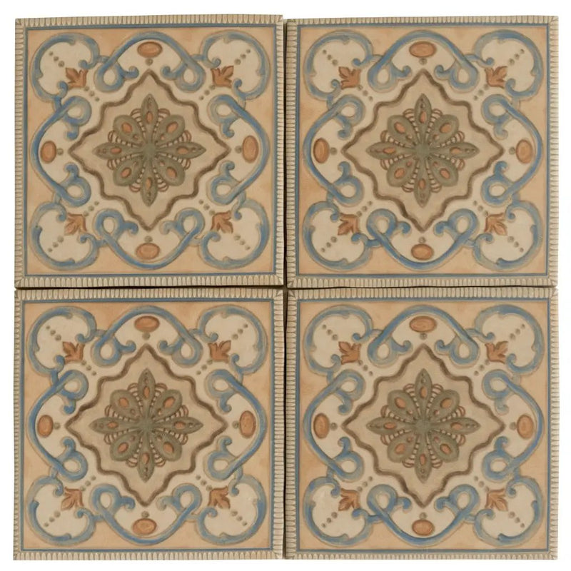 Taupe-blue Terracotta 6x6 Matte Square Porcelain Tile (19 pack, 4.65 sq ft/case) by Apollo Tile