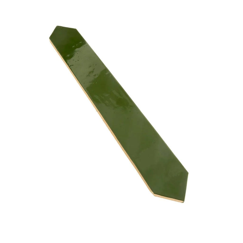 Deep Forest Green 3x19 Glossy Picket Porcelain Tile (20 pack, 7.65 sq ft/case) by Apollo Tile