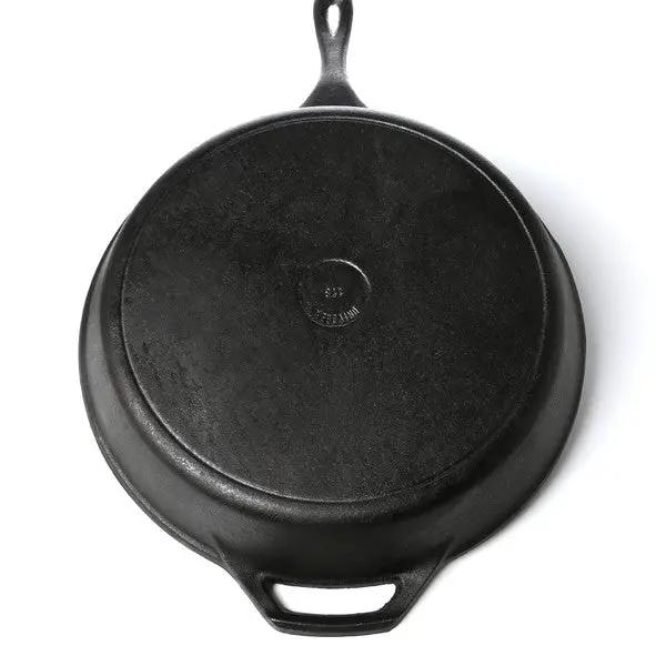 Pre-Seasoned Cast Iron 14-inch Round Skillet by HomePacific
