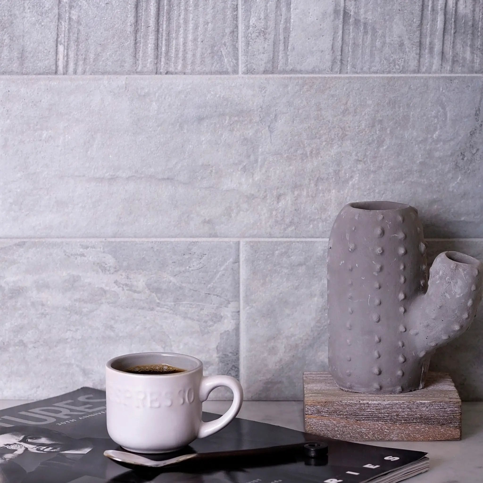 Gray 4x13 Matte Brick Porcelain Tile (31 pack, 12.034 sq ft/case) by Apollo Tile