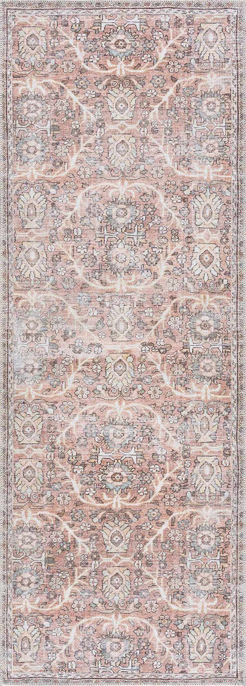 Urpi Rose & Brown Washable Area Rug by Hauteloom