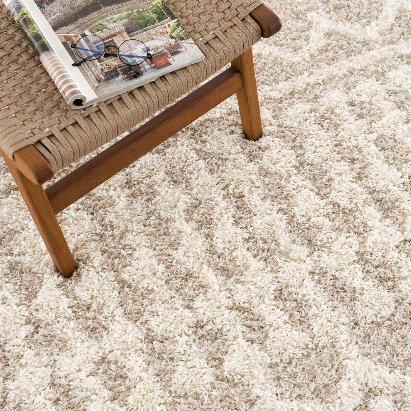 Prompton Cream Plush Area Rug by Boutique Rugs