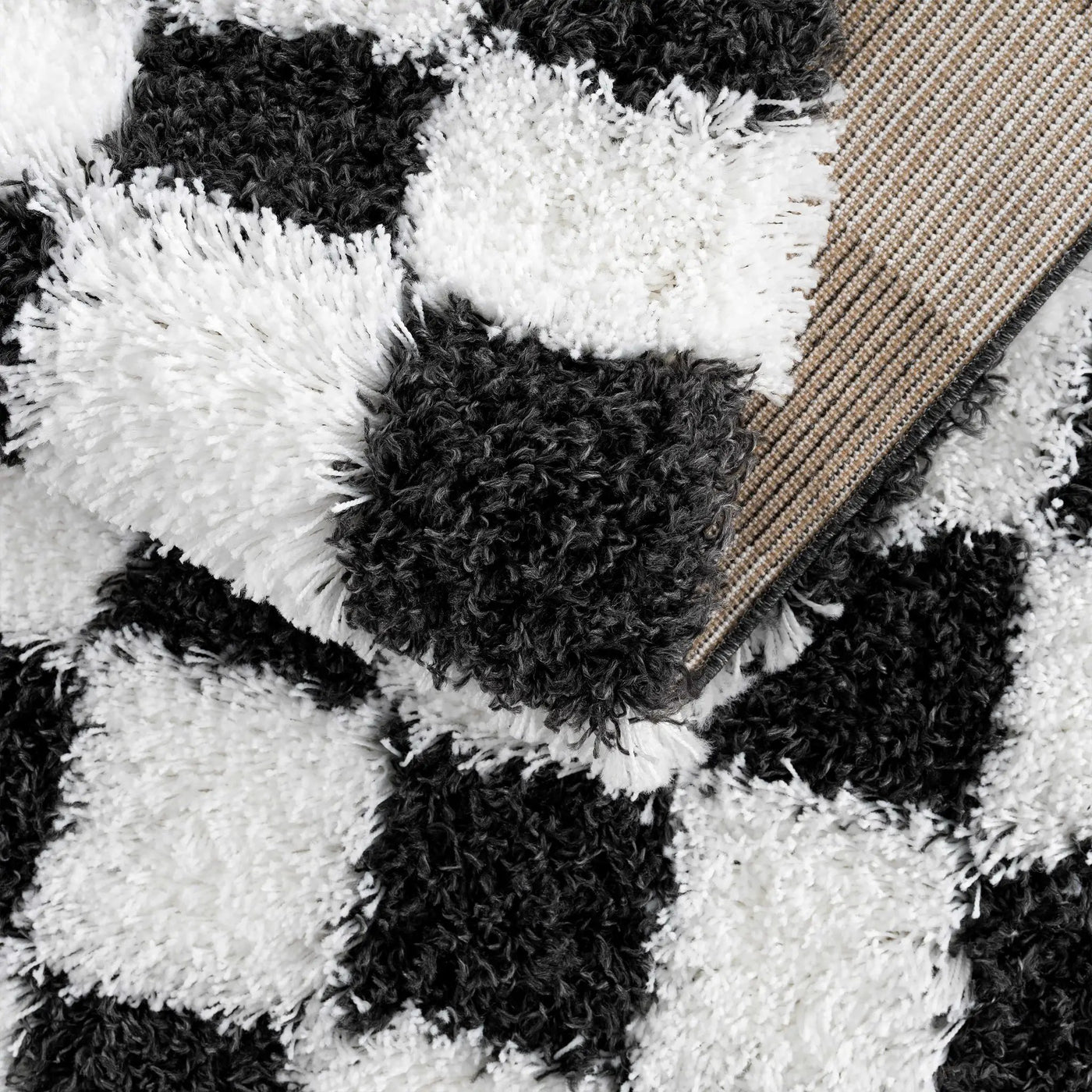 Atira Black & White Checkered Area Rug by Boutique Rugs