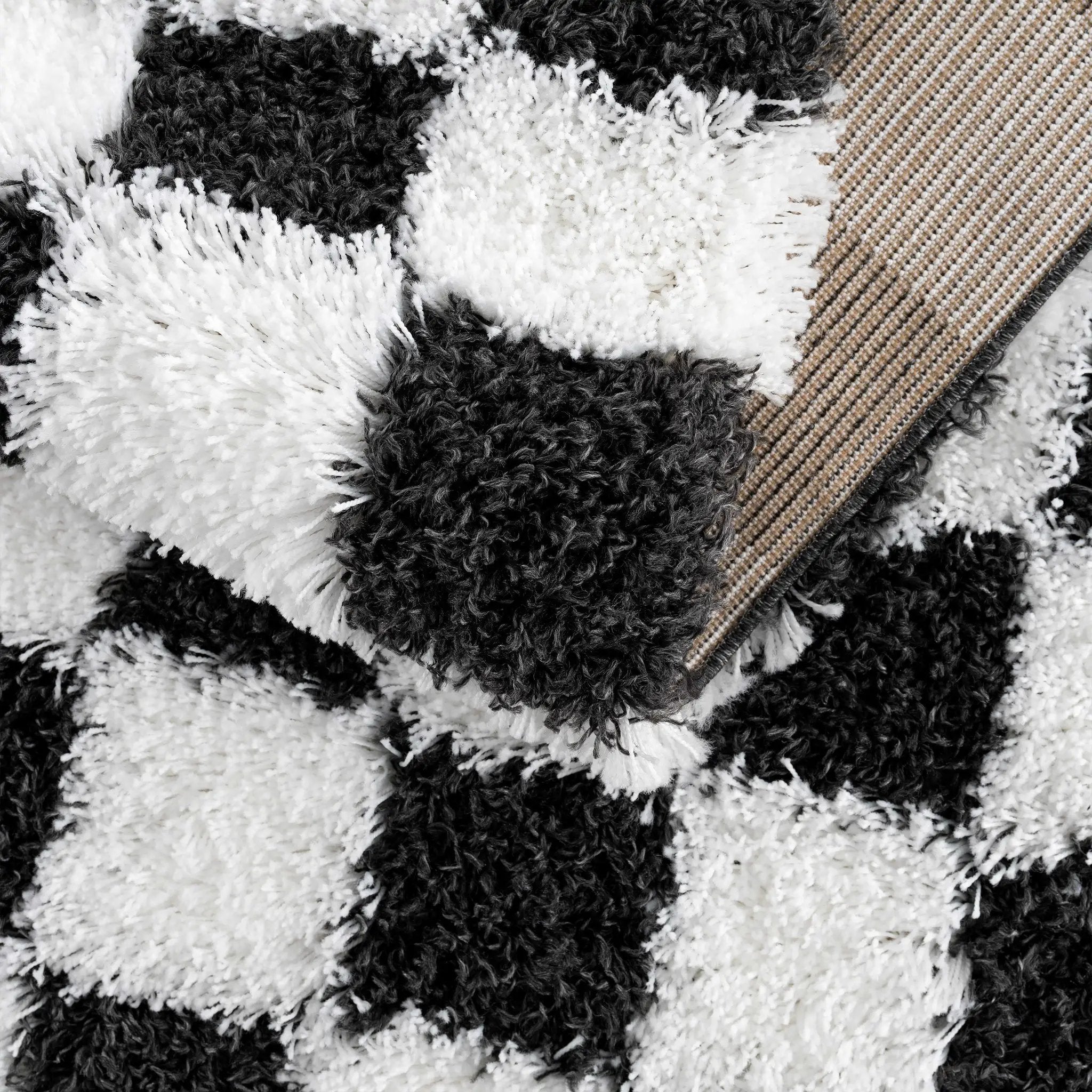 Atira Black & White Checkered Area Rug by Boutique Rugs