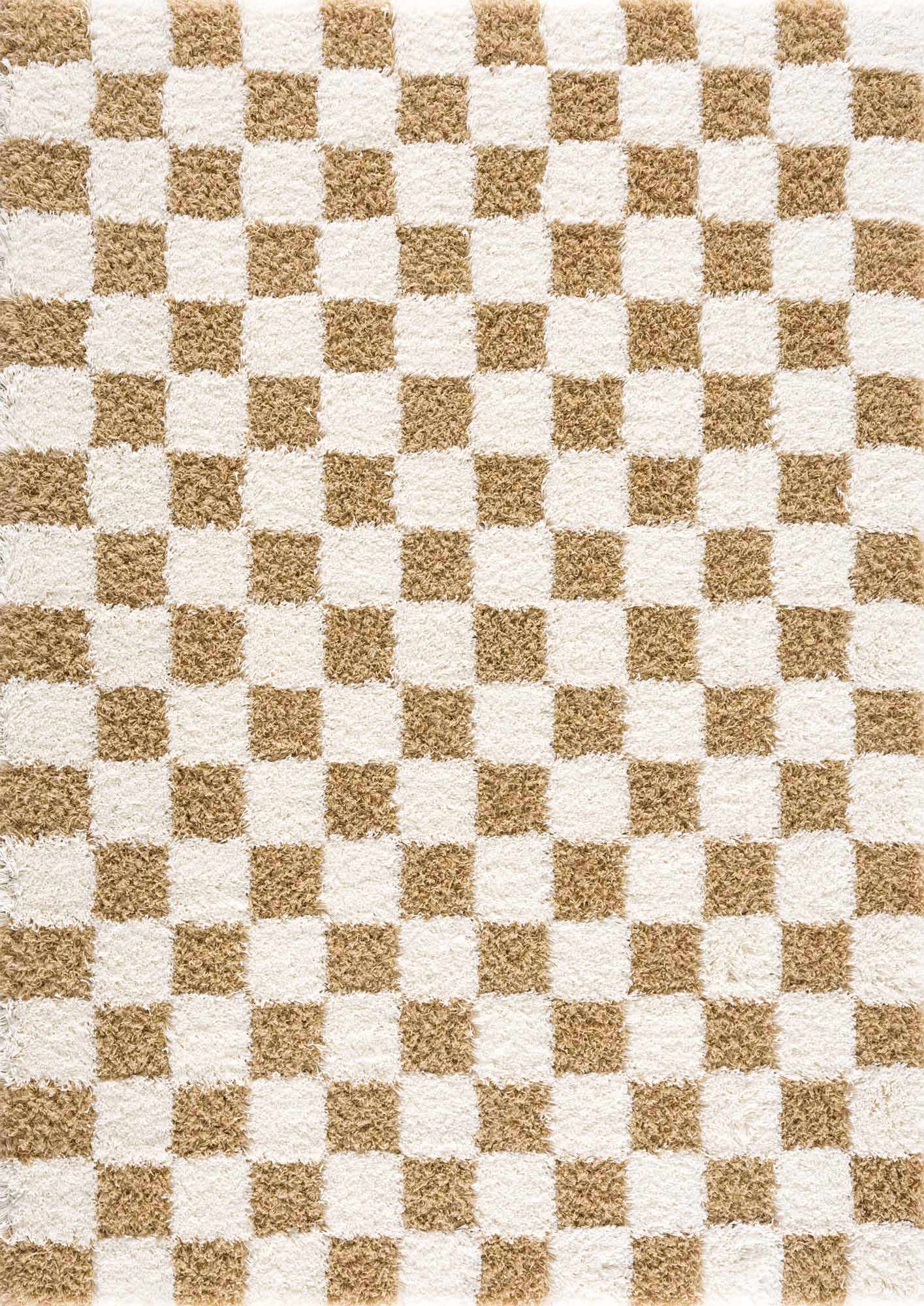 Atira Mustard Checkered Area Rug by Hauteloom