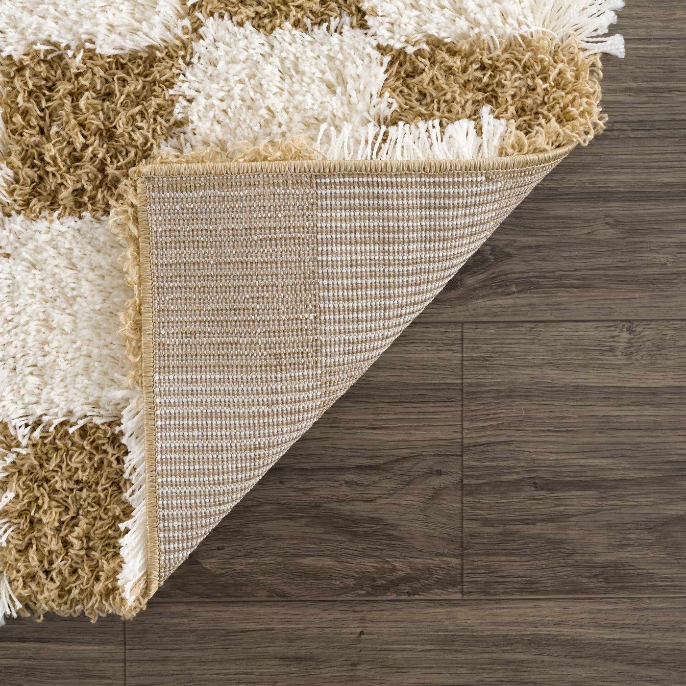 Atira Mustard Checkered Area Rug by Boutique Rugs