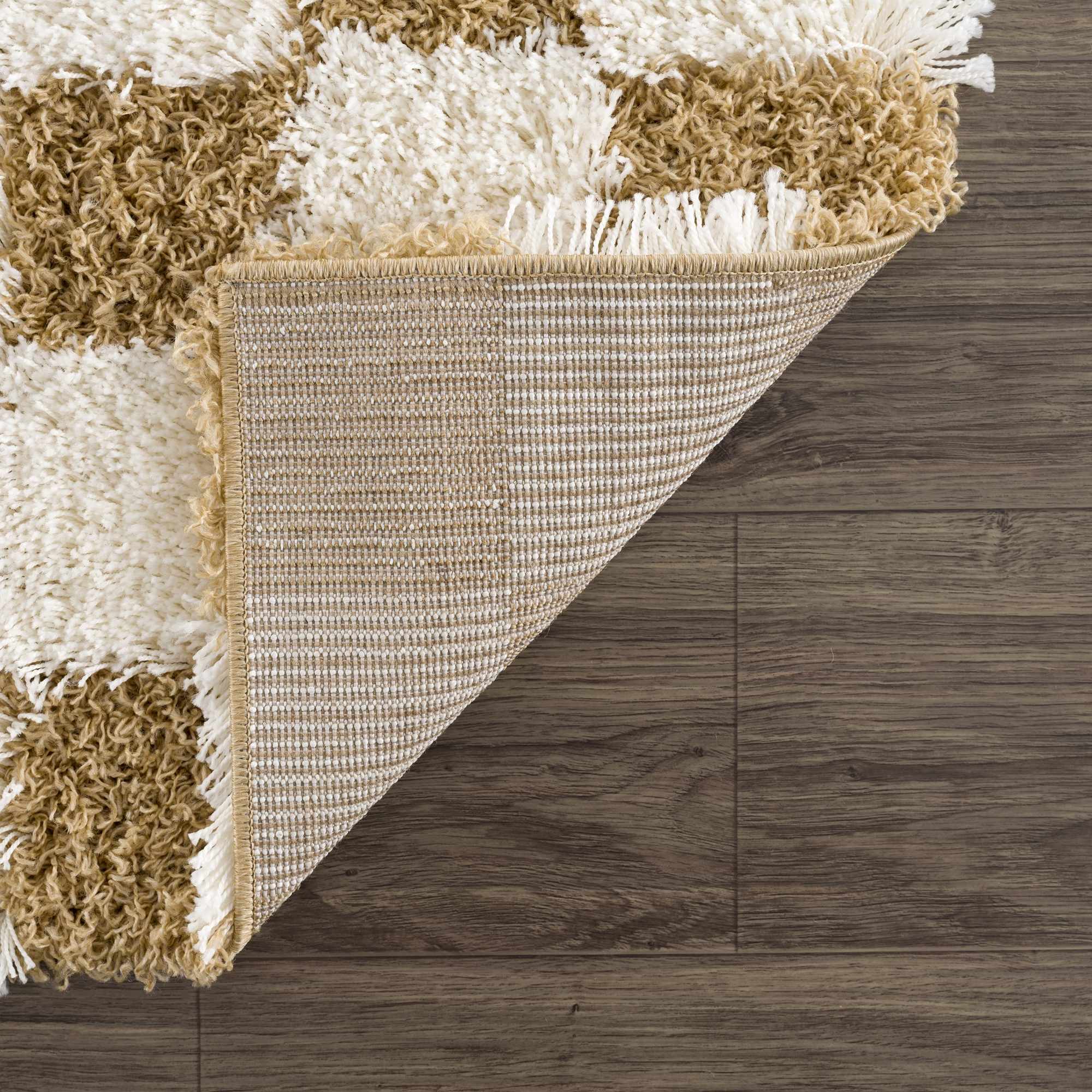 Atira Mustard Checkered Area Rug by Hauteloom