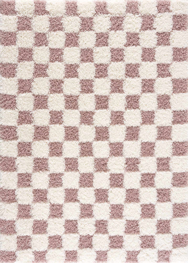 Atira Pink Checkered Area Rug, photo 2 of 16